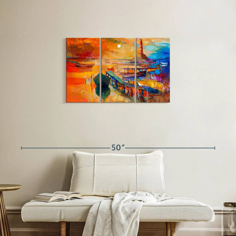 Aletra Lighthouse Sunset, 20" H x 33" W