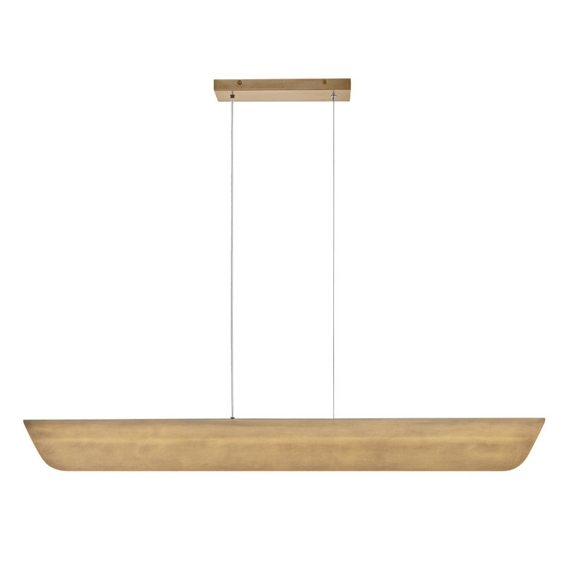 Arco Linear Chandelier, Heritage Brass