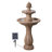 Frost 3-Tier Solar Floor Fountain - Sandstone