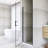 28 "X 72" Aluminum Frame Pivot Shower Door In Matte Black Finish
