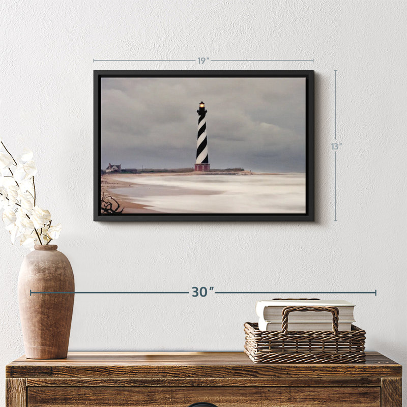 Impression sur toile Stormy Cape Hatteras, H 13 po x l 19 po