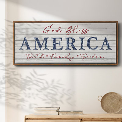 «God Bless America», toile encadrée