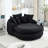 Oversized Oval Upholstered Bean Bag Sofa-1029485820