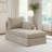 63.4" W Slipcovered Upholstered Chenille Chaise Lounge-1047995098