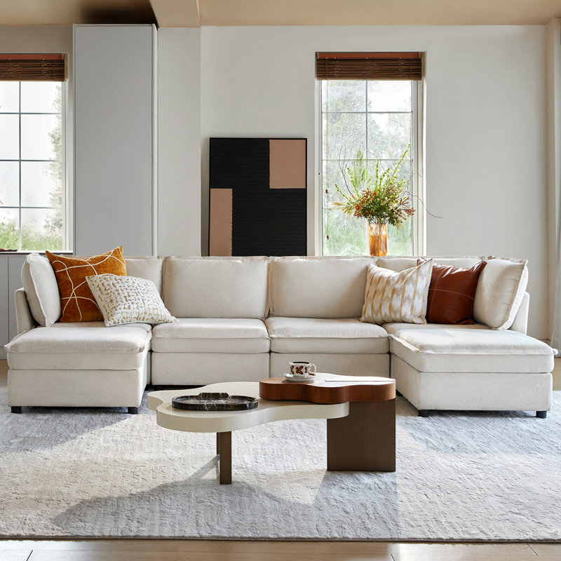Talani 6 Seater Sofa, Beige
