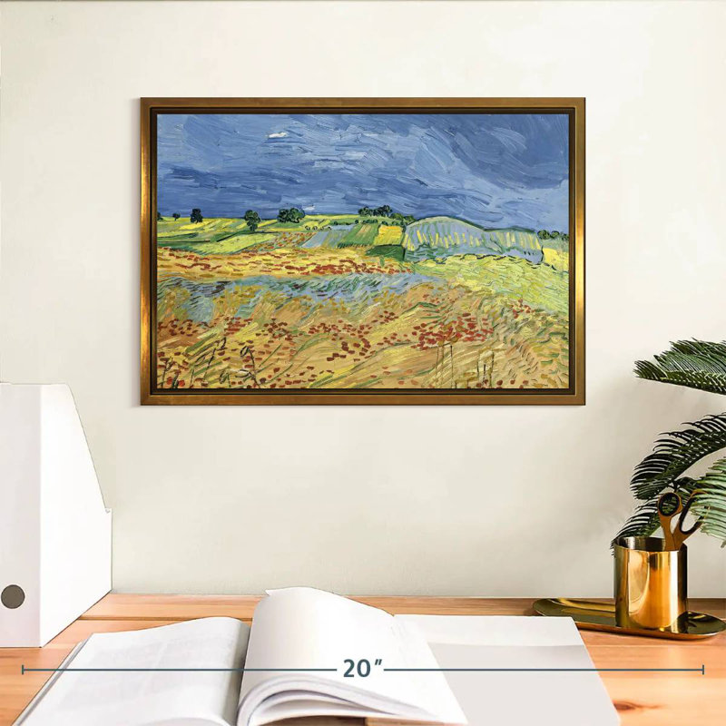The Fields, Floating Frame Gold, 13" X 9"