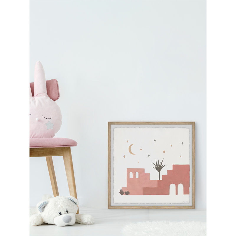 Desert Castles - Single Picture Frame Painting, 45cm H x 45cm W x 3.81cm D