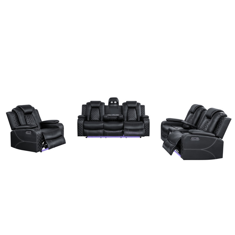 Leisureluxe Home Theater Sofa Set
