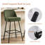 Fabric Upholstered Bar Stools with Spring and Footrest-353470325