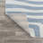 Jossa Abstract Two-Tone Low-Pile Machine-Washable Blue/Cream Rug-468594207