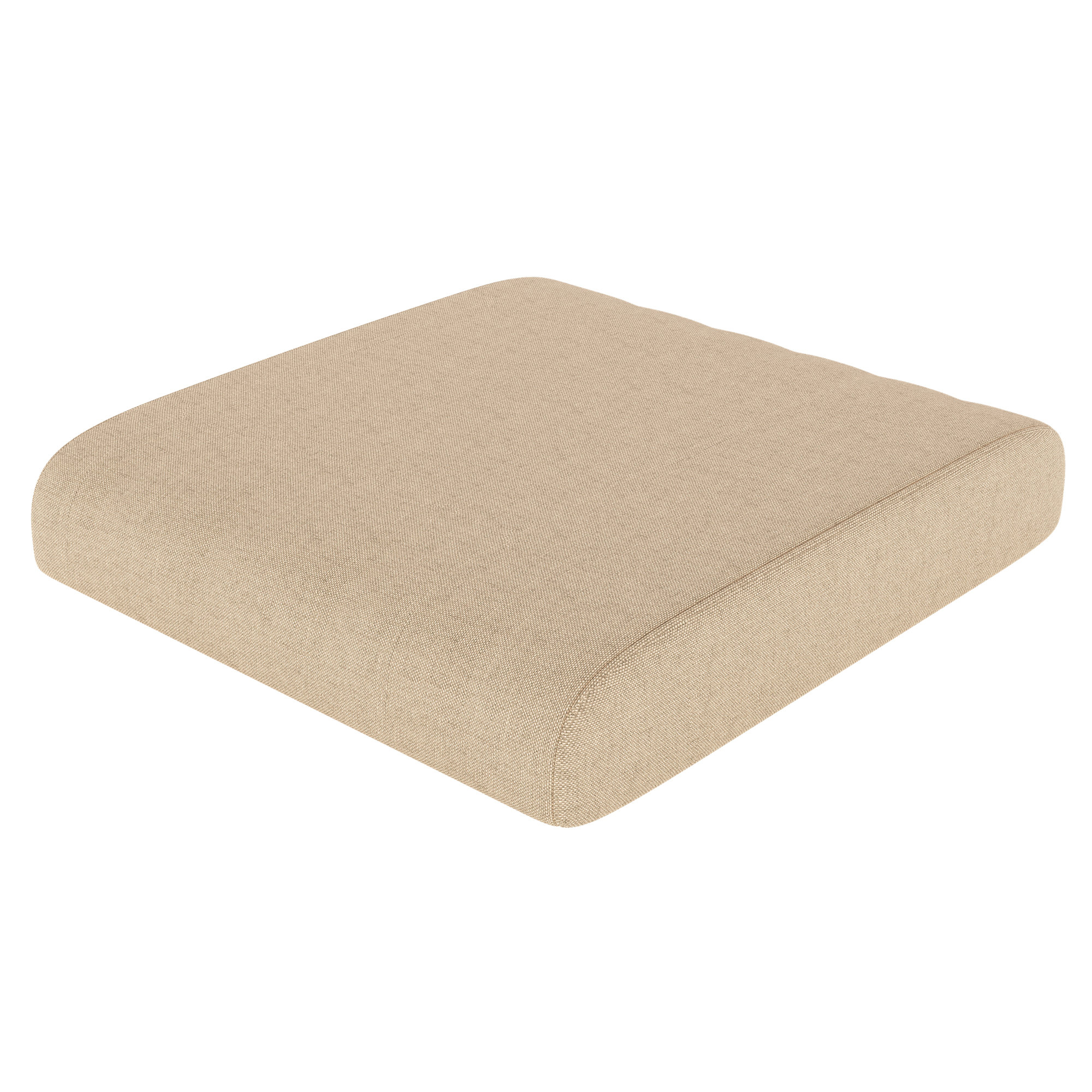 Sunbrella Outdoor Ottoman Cushion, Antique Beige Sunbrella® Canvas, 4" H x 22" W x 20" D