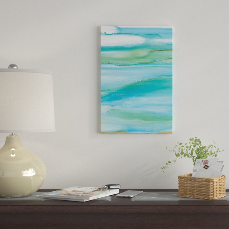 « côtier abstract i », impression sur toile, H 26 po x l 18 po x P 1,5 po, Pas de tapis, Toile tendue