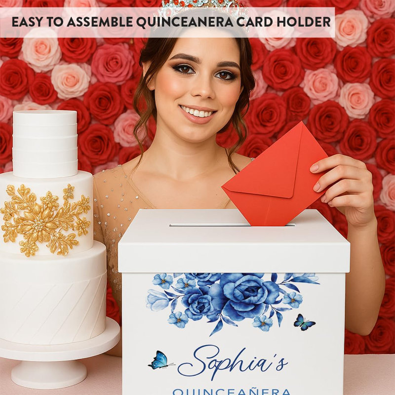 Boîte à cartes personnalisée Quinceanera, Oui