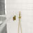 Dual Shower Head - 12 Inch Wall Mounted Square Shower System With Rough-in Valve,gold