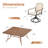 8-Person 59" Square Outdoor Dining Set With Cushioned Swivel Woven Rattan Chairs-311298302