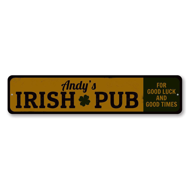 Plaque irlandaise irlandaise, H 6 po x l 24 po x P 0,06 po