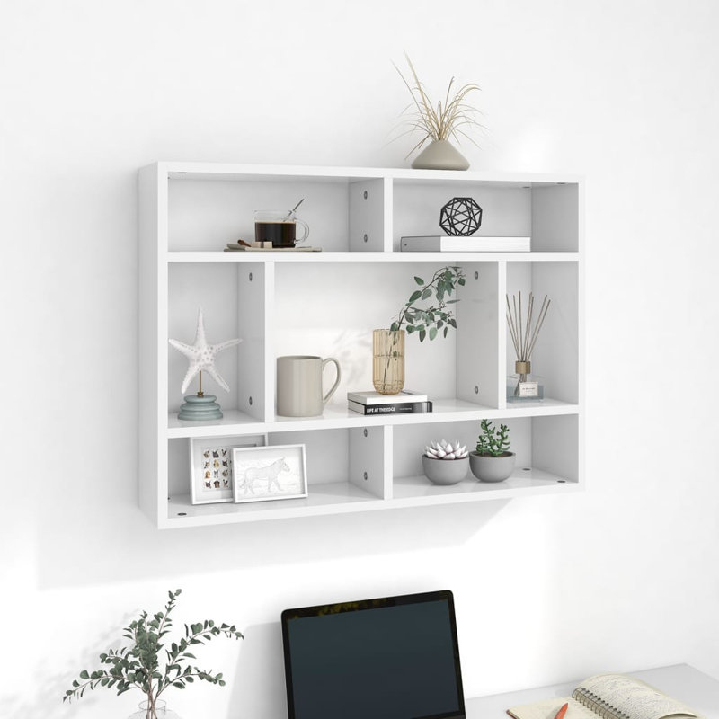 Gleich 7 Piece Cube Shelf, White