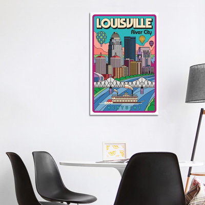 " Louisville Pop Art Travel Poster " Print