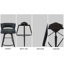 Tabouret de bar en suède tissé