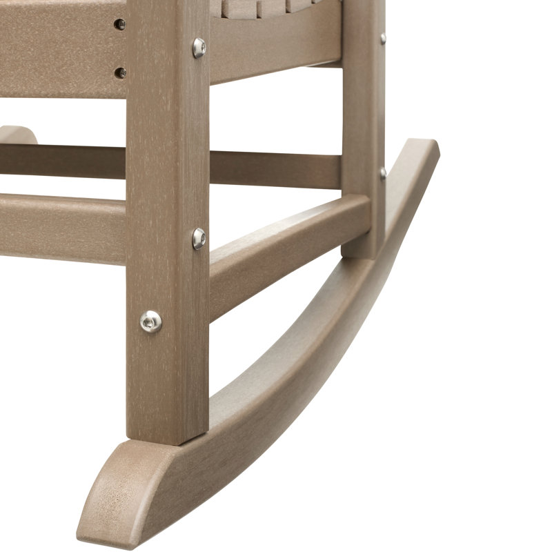 Chaises berçantes d'extérieur en PEHD Aulika, Tanné