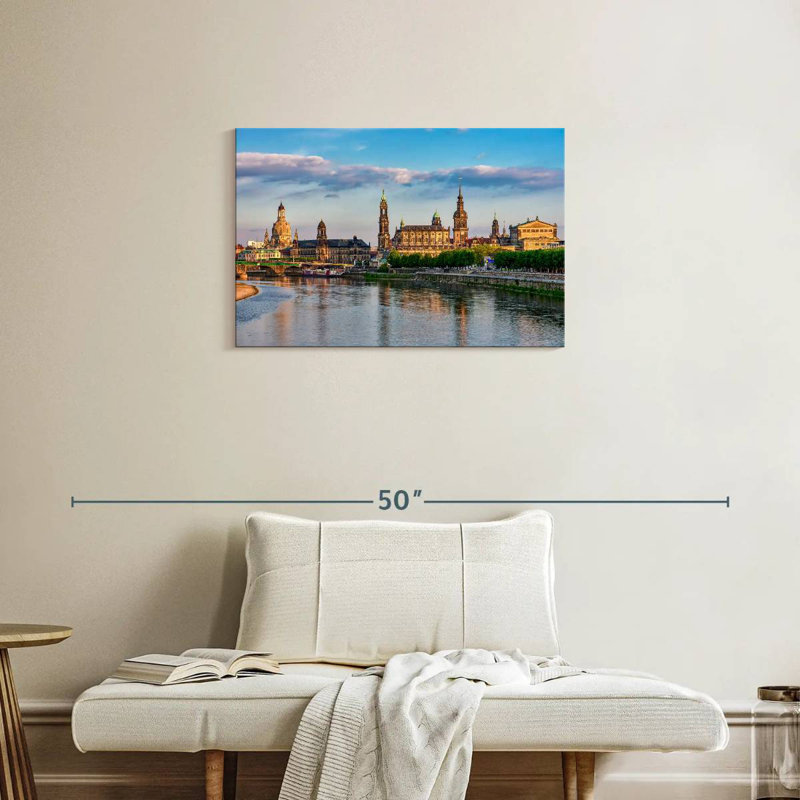 Marchelle, Dresde, paysage urbain, H 20 po x l 30 po