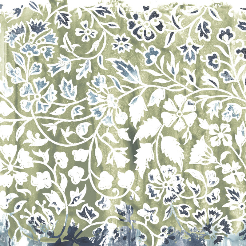 Carrelage fleur pierre I, H 30 po x l 30 po