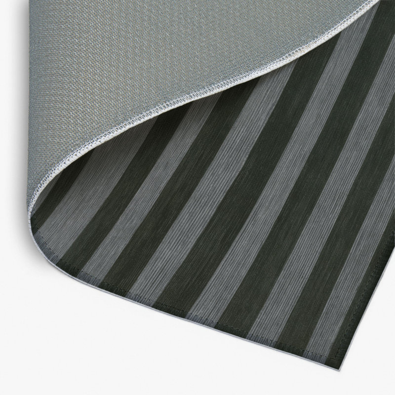Tapis intérieur / extérieur vert HorizontalStripes, Rectangulaire 8 pi x 10 pi