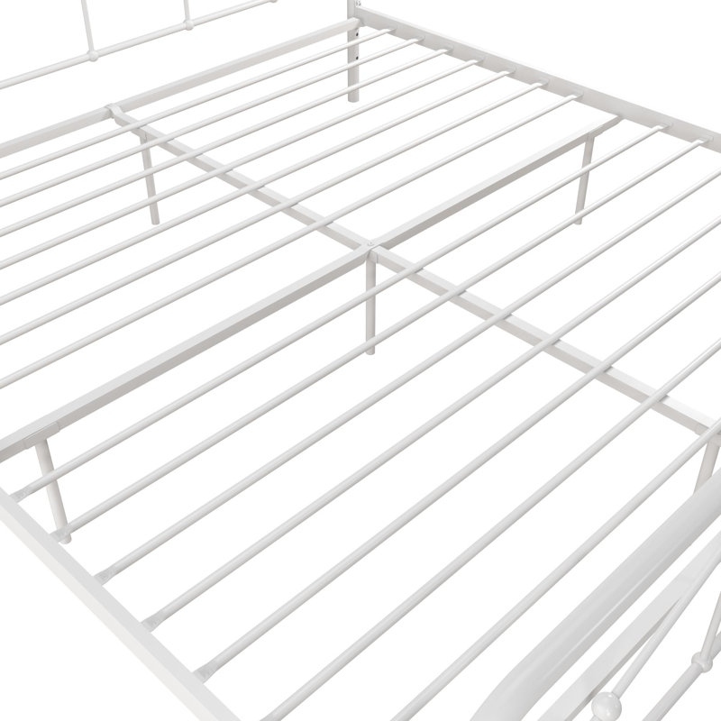 Metal Bed, Double (4'6), White