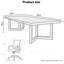 Ensemble de table de conférence rectangulaire moderne avec bordures en filet et chaises de bureau Modern Minimalist