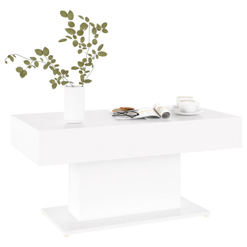 Coffee Table Engineered Wood Medium Durable Coffee Table, White