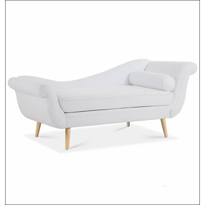 Chaise longue avec accoudoirs à volutes