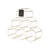 Viski Geo Countertop Wine Rack Freestanding, 6 Wine Bottle Holder for Wine Storage, Kitchen Decor, Wine Pantry Storage, Gold