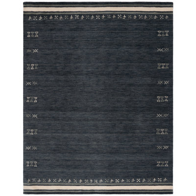 Santiago Handmade Wool Charcoal Rug