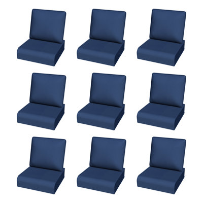 All-Weather Outdoor Sofa Cushions, Olefin Fabric Water & UV Resistant Replacement Cushions for Patio Furniture, Beige, Blue, Red, 1-5 Pairs