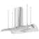 Designer 54" Ducted Island Range Hood in Silver with Nightlight (BODY ONLY)