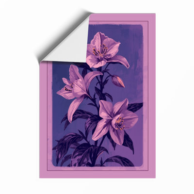 Stem Of Three Blooms Botanical - Print