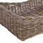 Panier court gris en rotin Kubu