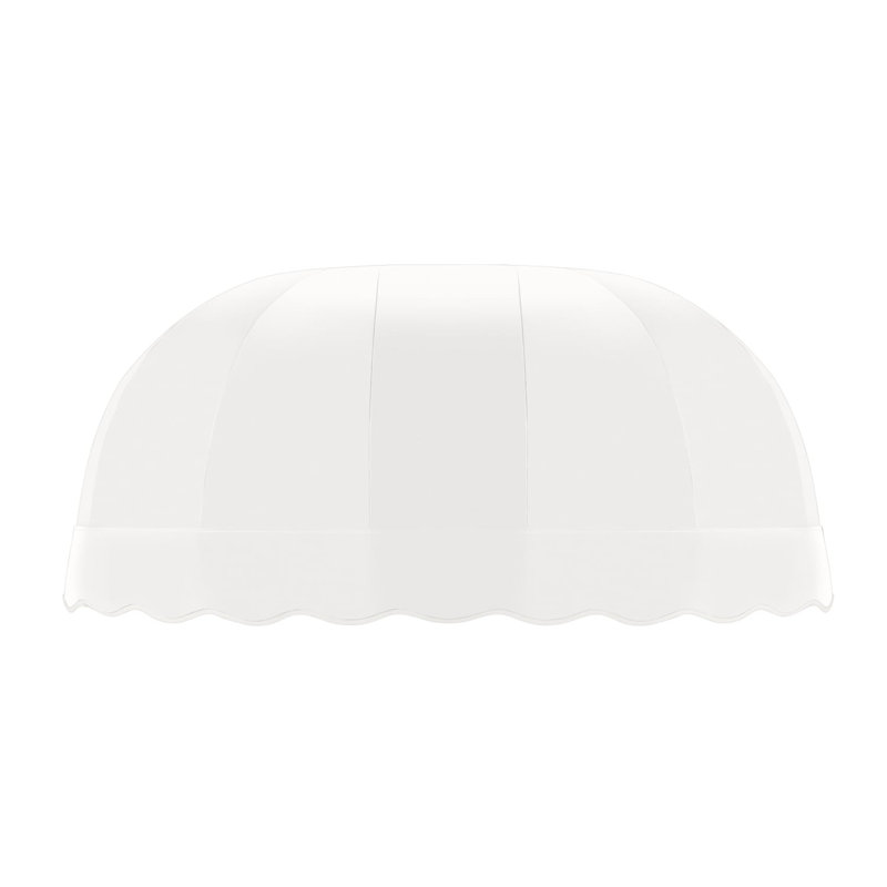 Auvent fixe en tissu acrylique Awntech Chicago, Blanc, H 33,25 po x l 124,5 po x P 26,25 po