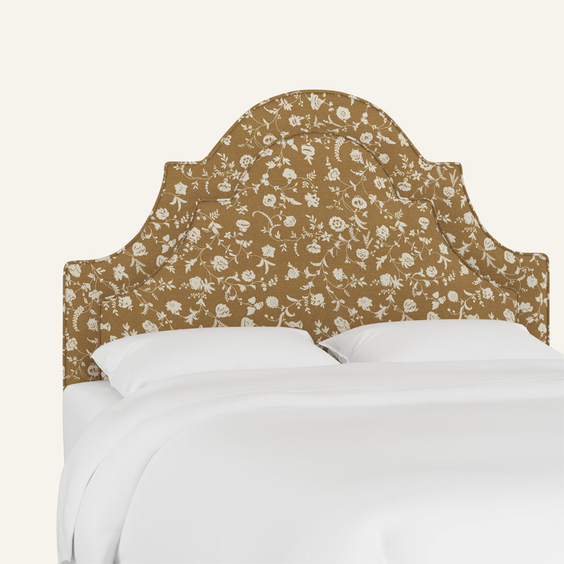 Tête de lit tapissier Knipe, Double, Floral Robina ocre