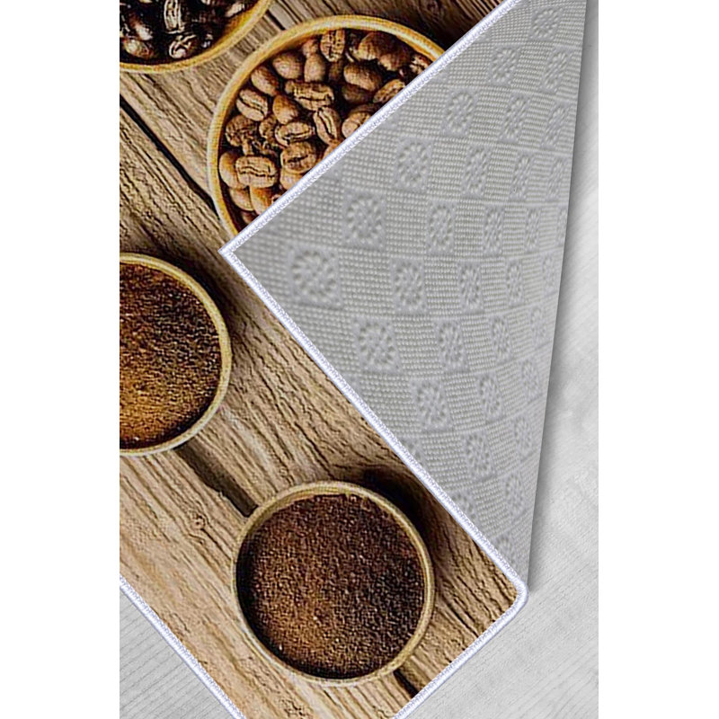 Durable Woven Carpet (50 x 80 cm / 1.6 x 2.6 ft), 100% Polyester, 0.3 in Pile Height | Antibacterial, Non-Slip Underside, Machine Washable | 3D Digital Printing, Perfect for Living Room & Bedroom Decor