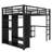 Metal Loft Bed Frame with Built-in Wardrobe, Desk, and Storage Shelves for Bedroom, Space-Saving Design-1575276313-1575276318