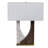 22X17" 2-Tone Marble Open Cut-Out Lamp, White/Beige