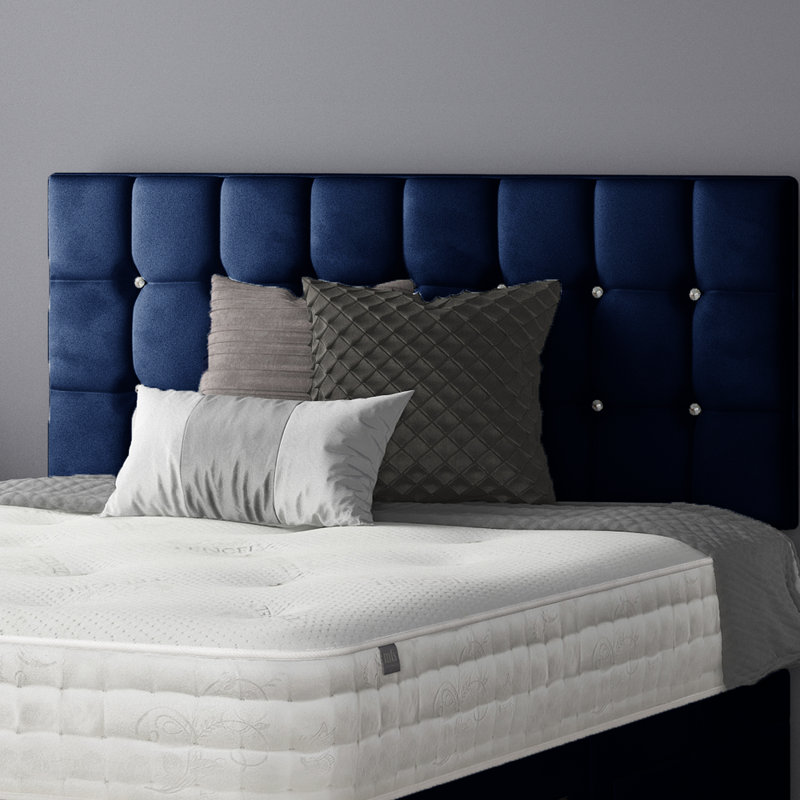 Rochester Upholstered Headboard, Double (4'6), Royal Blue