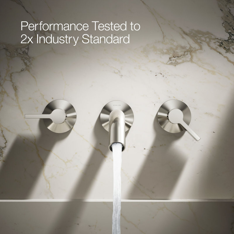 Components Wall-Mount Bathroom Sink Faucet Trim, Vibrant Polished Nickel