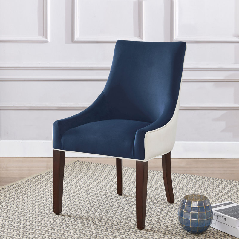 Chaise d'appoint en cuir, Bleu