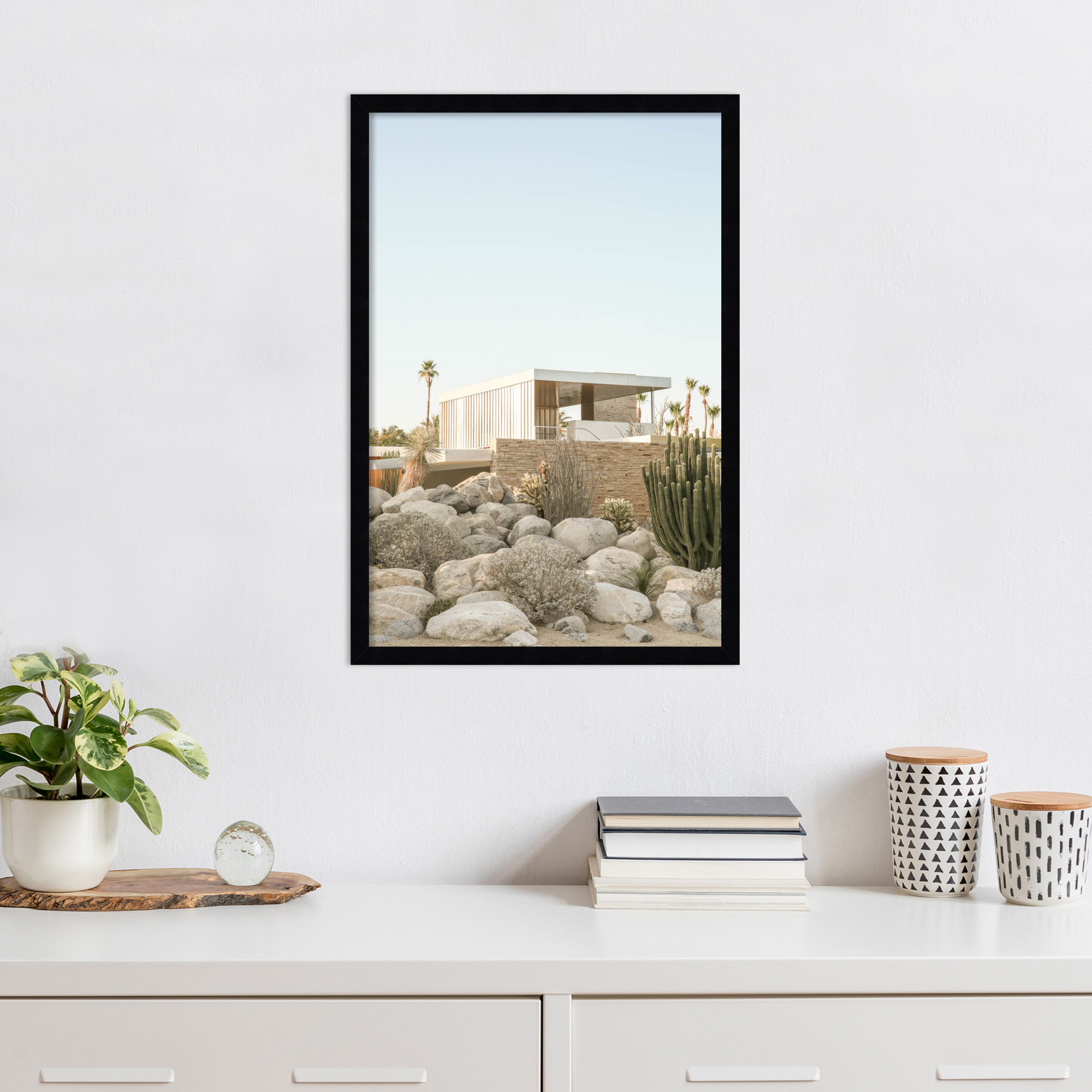 Kaufmann House 02 by Shot by Clint Wood Framed Wall Art Print, 25" H x 17" W, Black