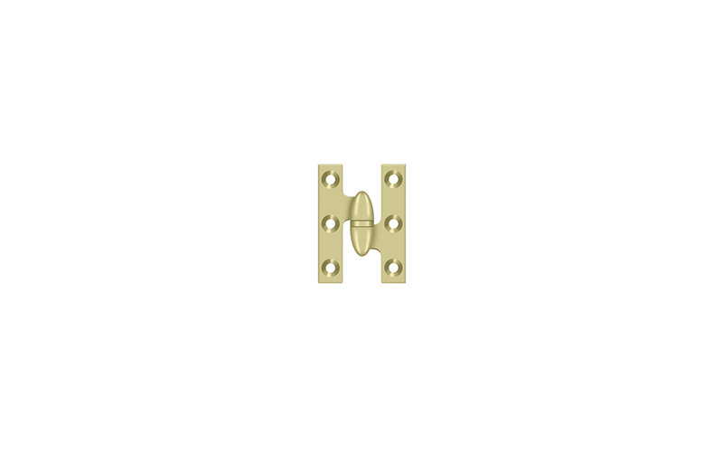2'' x 1.5'' Metal Butt Hinge, Unlacquered Brass, Right Hand