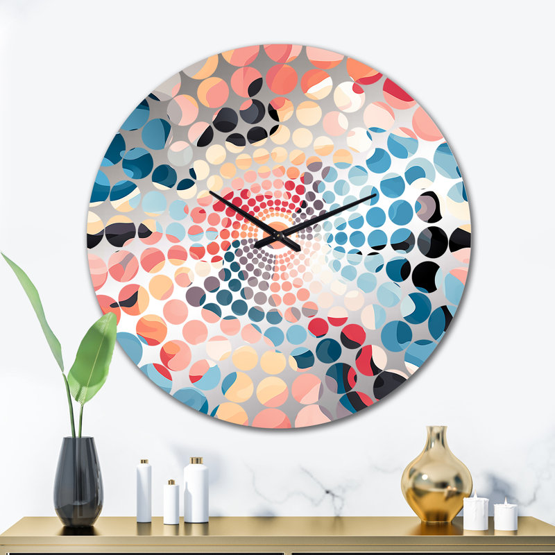 Horloge murale rose tendance Camo, Grand