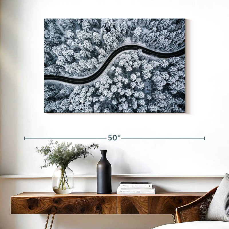Mehar Snow Forest Road, 26" H x 39" W