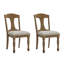 Ensemble de 2 chaises de salle à manger rembourrées à cadre en bois avec chaises rétro de style Mid-Century pour le salon et le restaurant-1840979941